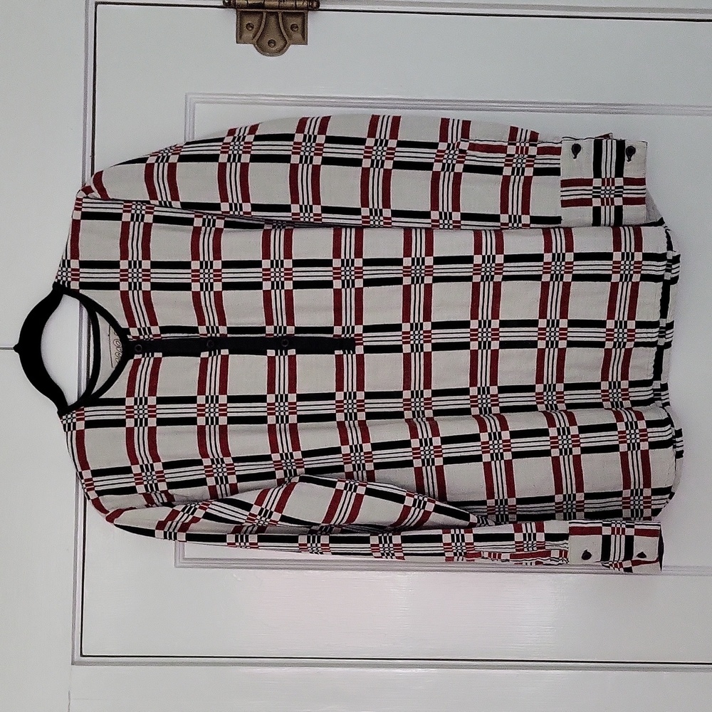 Ace & Jig Top in Black Geo in Large EUC